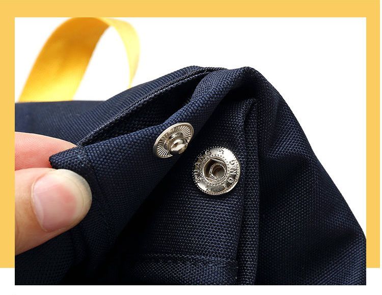 簡約大容量翻蓋書包-小獅子-黑色 (38.5x28x15cm)