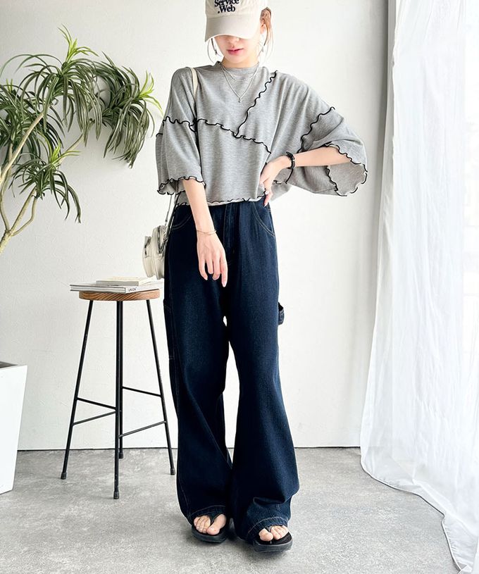 日本 Classical Elf - 木耳QQ俏麗造型寬袖上衣-炭黑