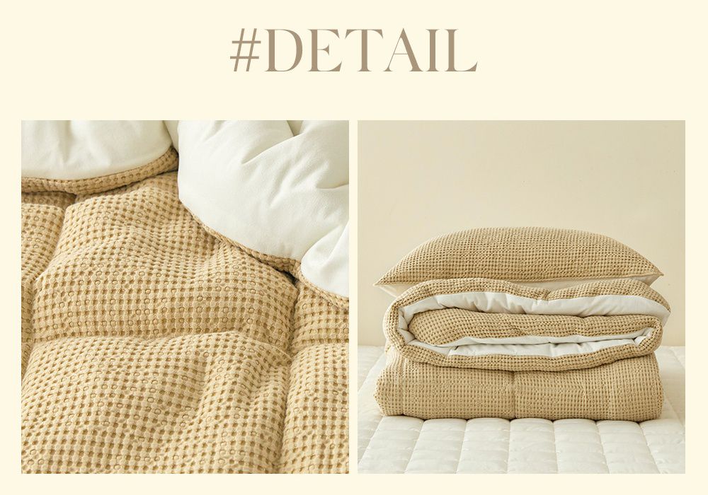 韓國 Maatila - 可水洗天絲莫代爾鬆餅棉被-花生