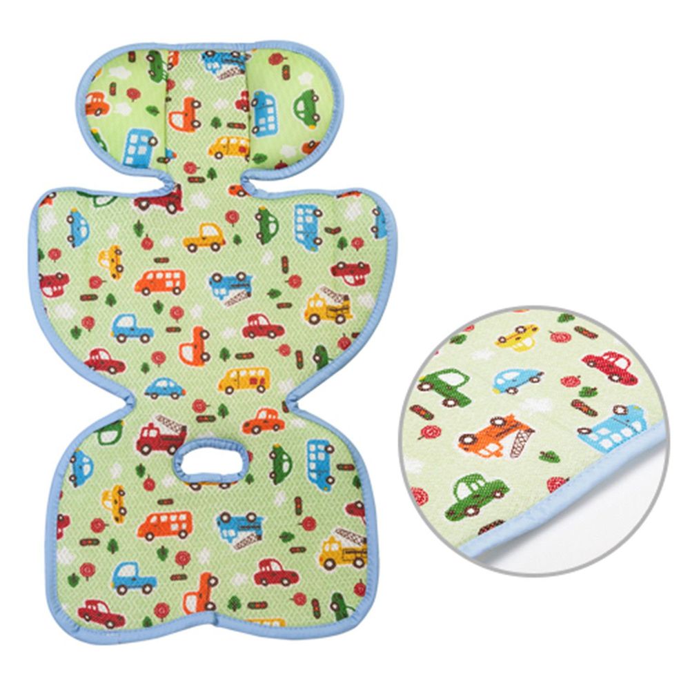 韓國 GIO Pillow - ICE SEAT 超透氣推車/汽座專用涼爽座墊-豪華款-B型(裙型)-趣味汽車