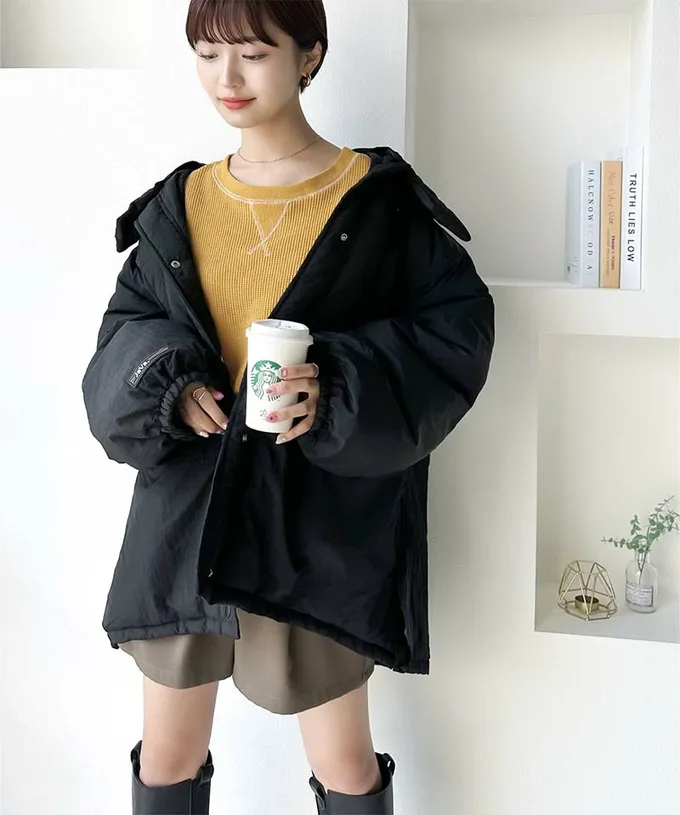 日本 Classical Elf - Java 華夫格車線薄長袖上衣-煙燻粉