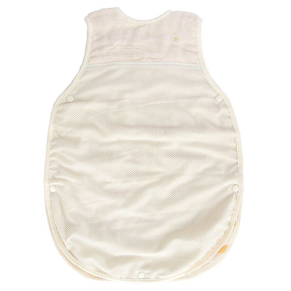 新生兒6層棉紗防踢被-米白色 (50~70cm)