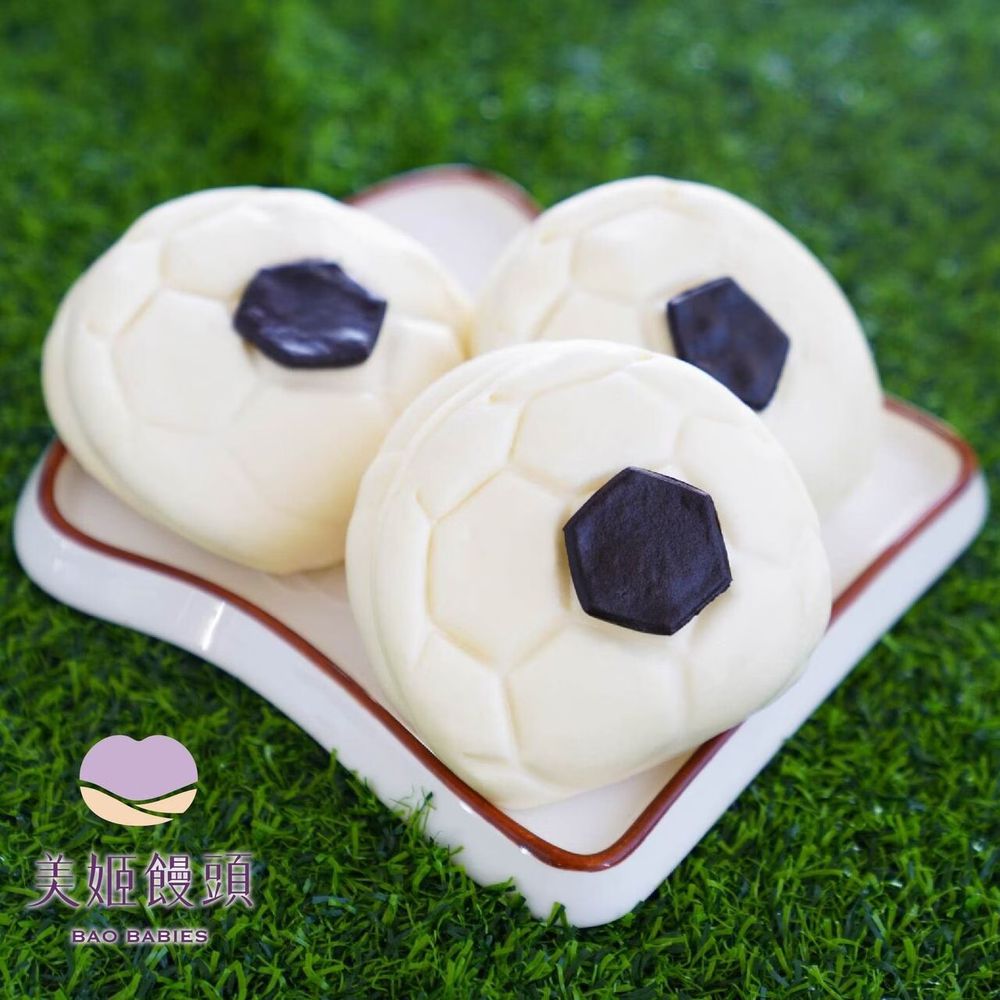 足球鮮乳造型刈包-50g*6顆