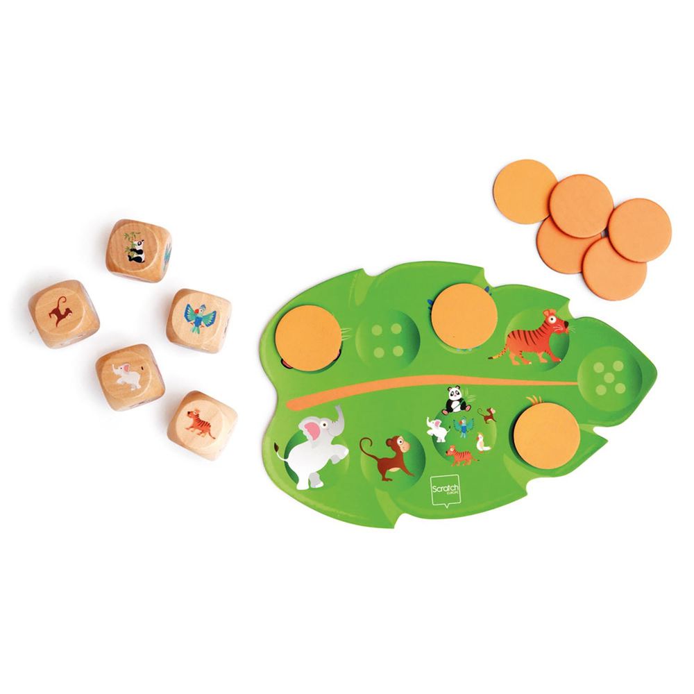 比利時 Scratch - 幼兒桌遊玩具-動物快艇骰子