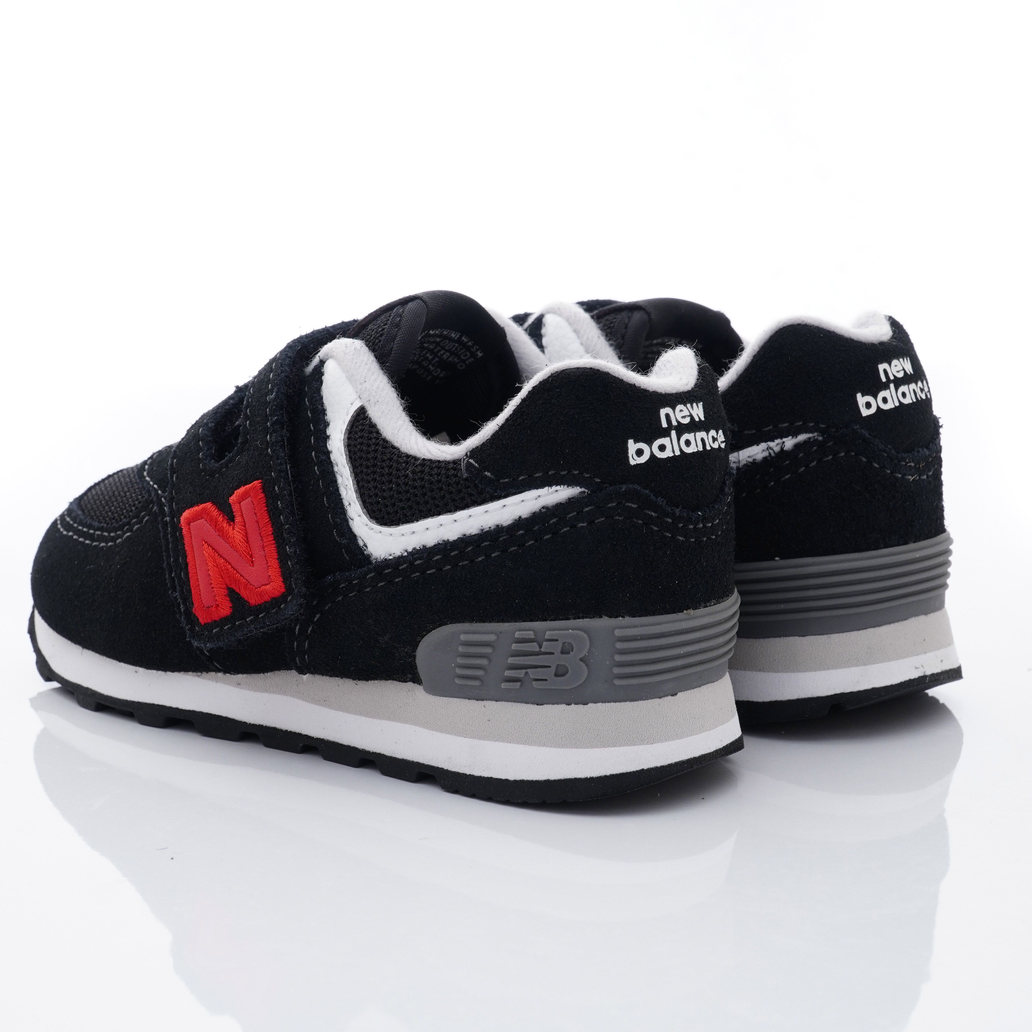 New Balance - NB313系列大絆帶休閒鞋款(小童段)-黑/深紅