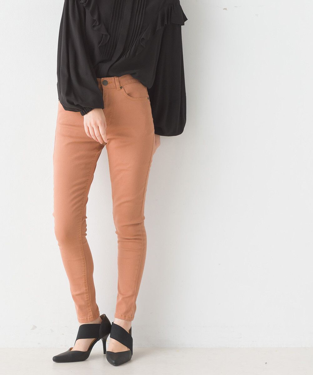 日本 OMNES - [定番]百搭厚磅斜紋布合身長褲-淺灰