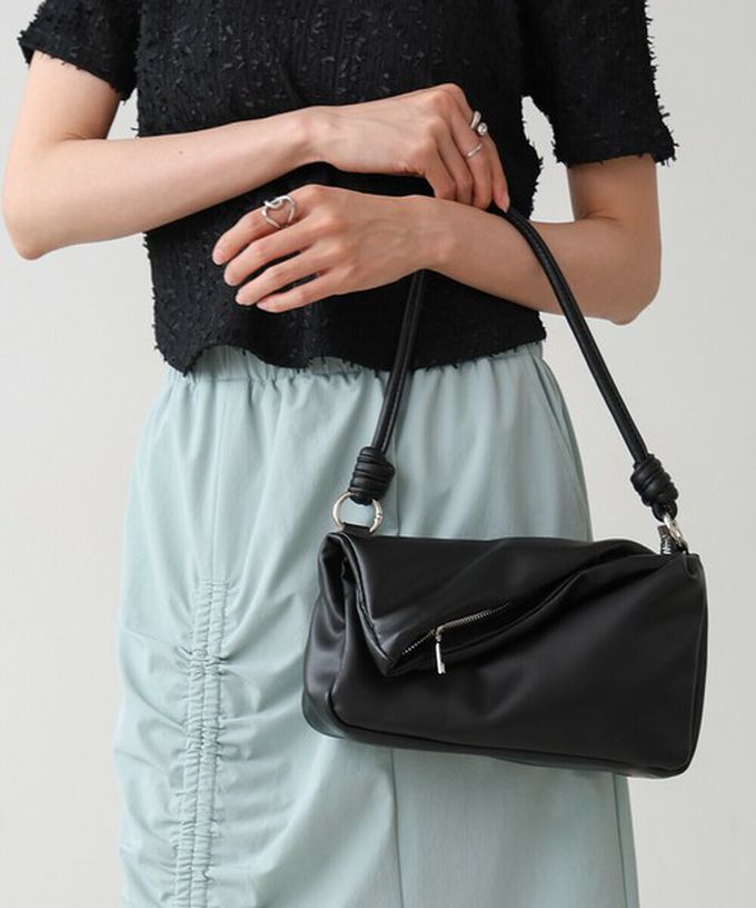 日本 Bab - 2way軟質拉鍊造型手提/側背包-象牙白