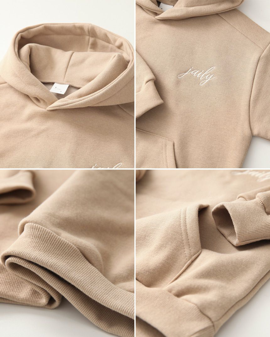 韓國 J KIDS - (裏起毛)單色實穿連帽大學T-薄荷綠