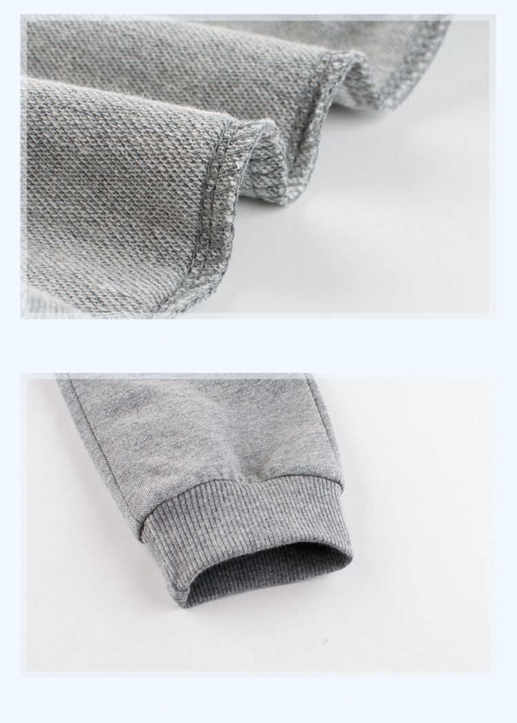 純棉長褲-彩色立體恐龍-灰色