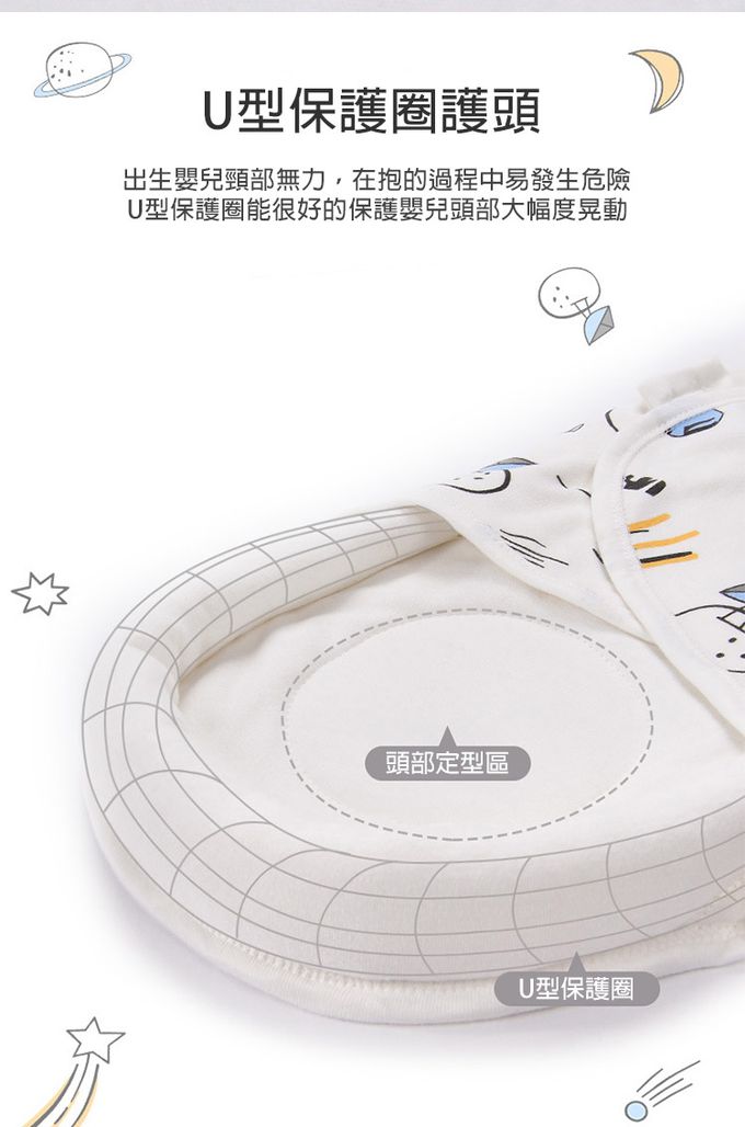 JoyNa - U型枕邊護頭包巾 嬰兒睡袋-獅子王 (60*30cm)