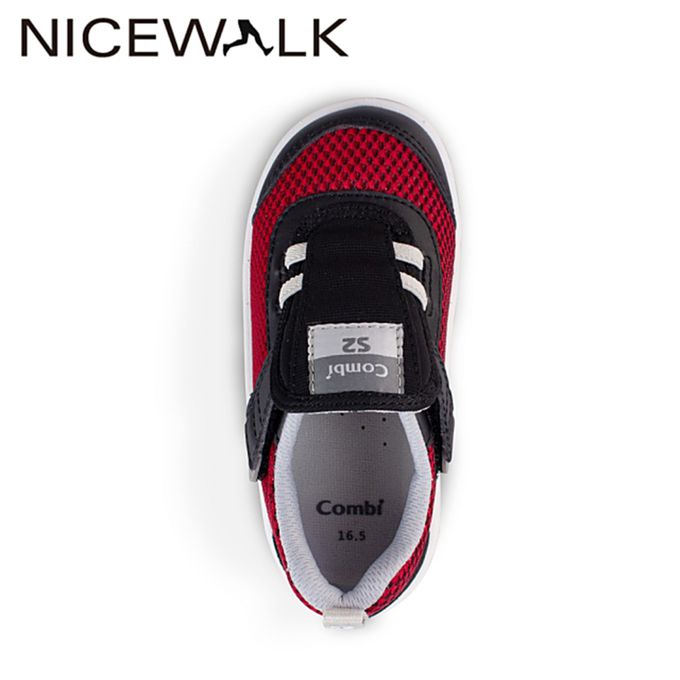 日本 Combi - COMBI醫學級NICEWALK兒童成長機能鞋(寶寶段)-休閒鞋-紅