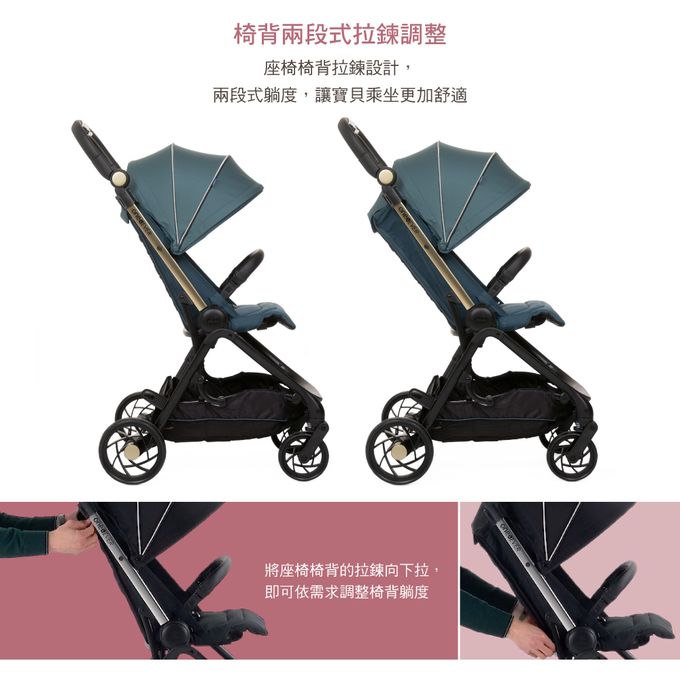 義大利 chicco - One4Ever全能秒收雙向輕量手推車-沙漠玫瑰