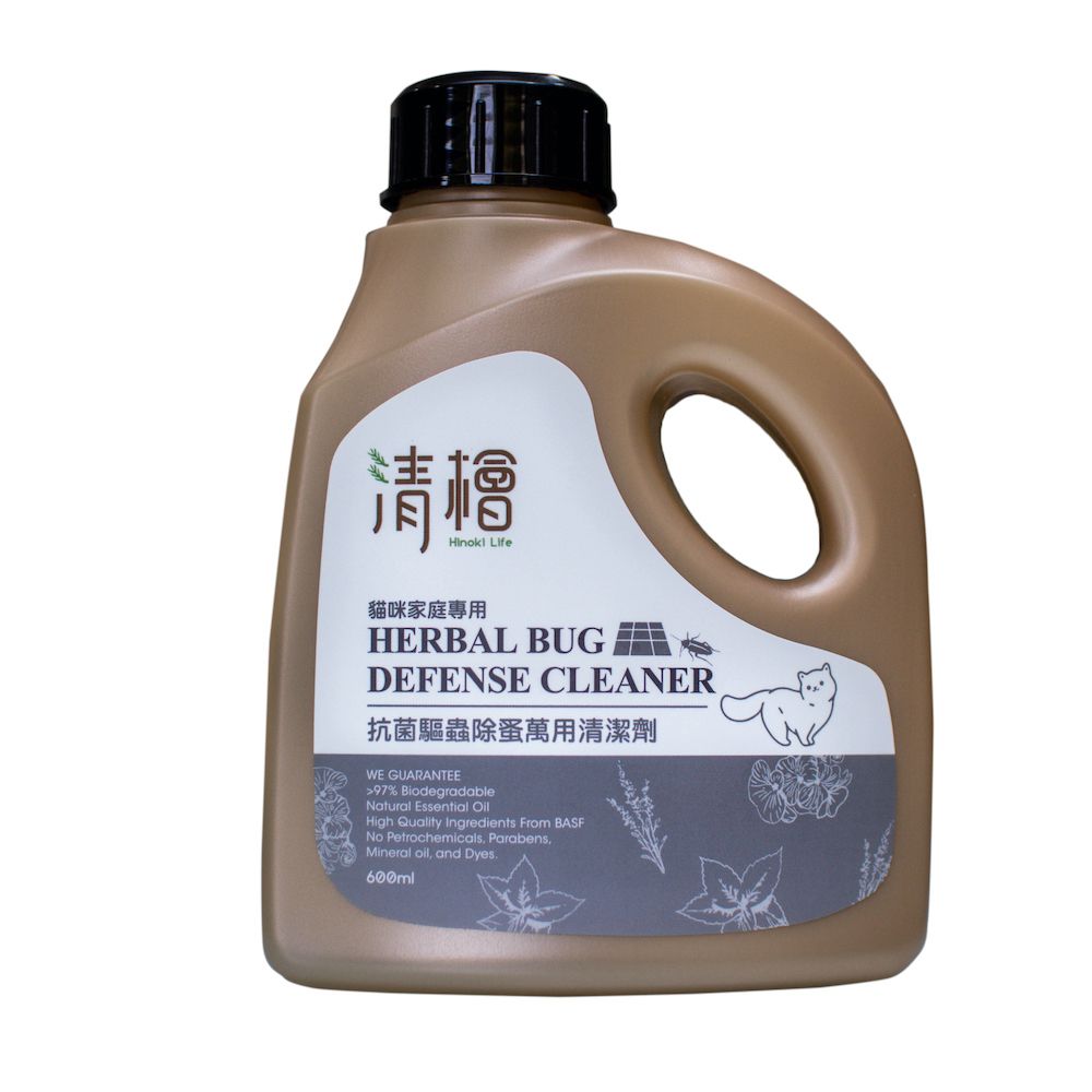 清檜 Hinoki Life - 抗菌驅蟲除蚤萬用清潔劑 (貓咪家庭專用)-600ml/瓶