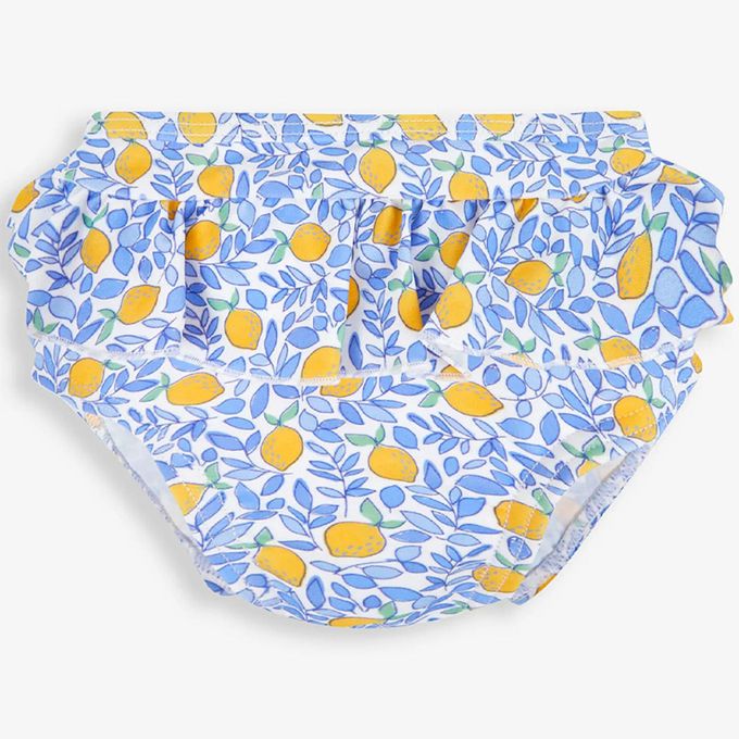 英國 JoJo Maman BeBe - 嬰幼兒/兒童兩件式防曬泳裝-夏日檸檬鴨