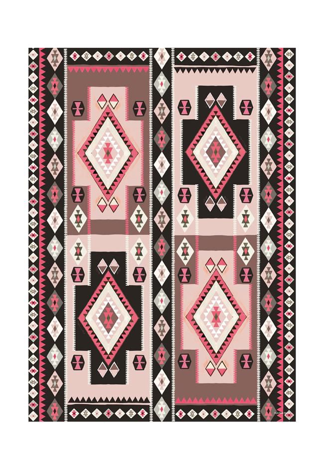 日本 Style Boat Market - 多功能地墊1mm-摩洛哥風情 (浪漫) (140*100cm)-1183-035-0-06