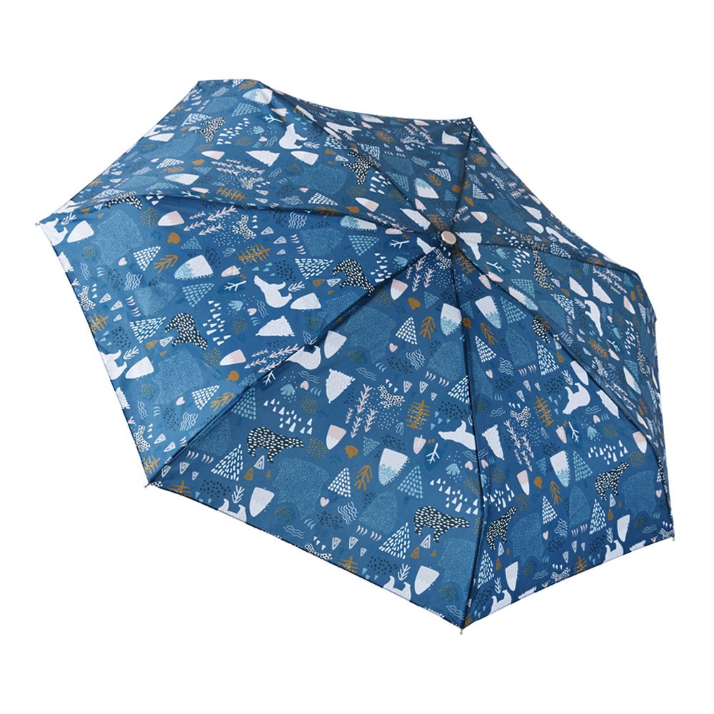 抗UV手開迷你口袋傘-白熊森林-230g