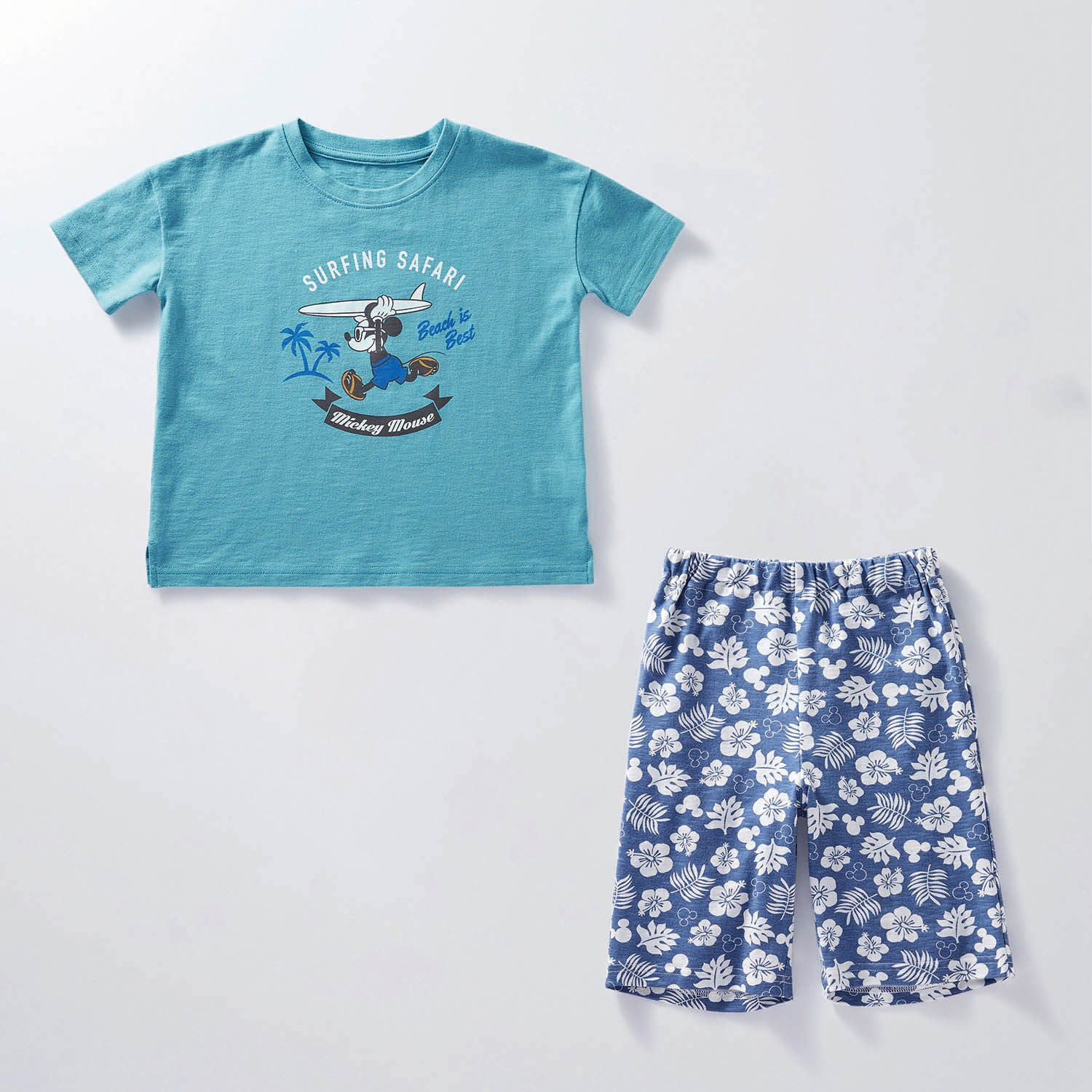 日本千趣會 - 迪士尼 純棉涼爽短袖家居服/睡衣-唐老鴨-深藍x灰