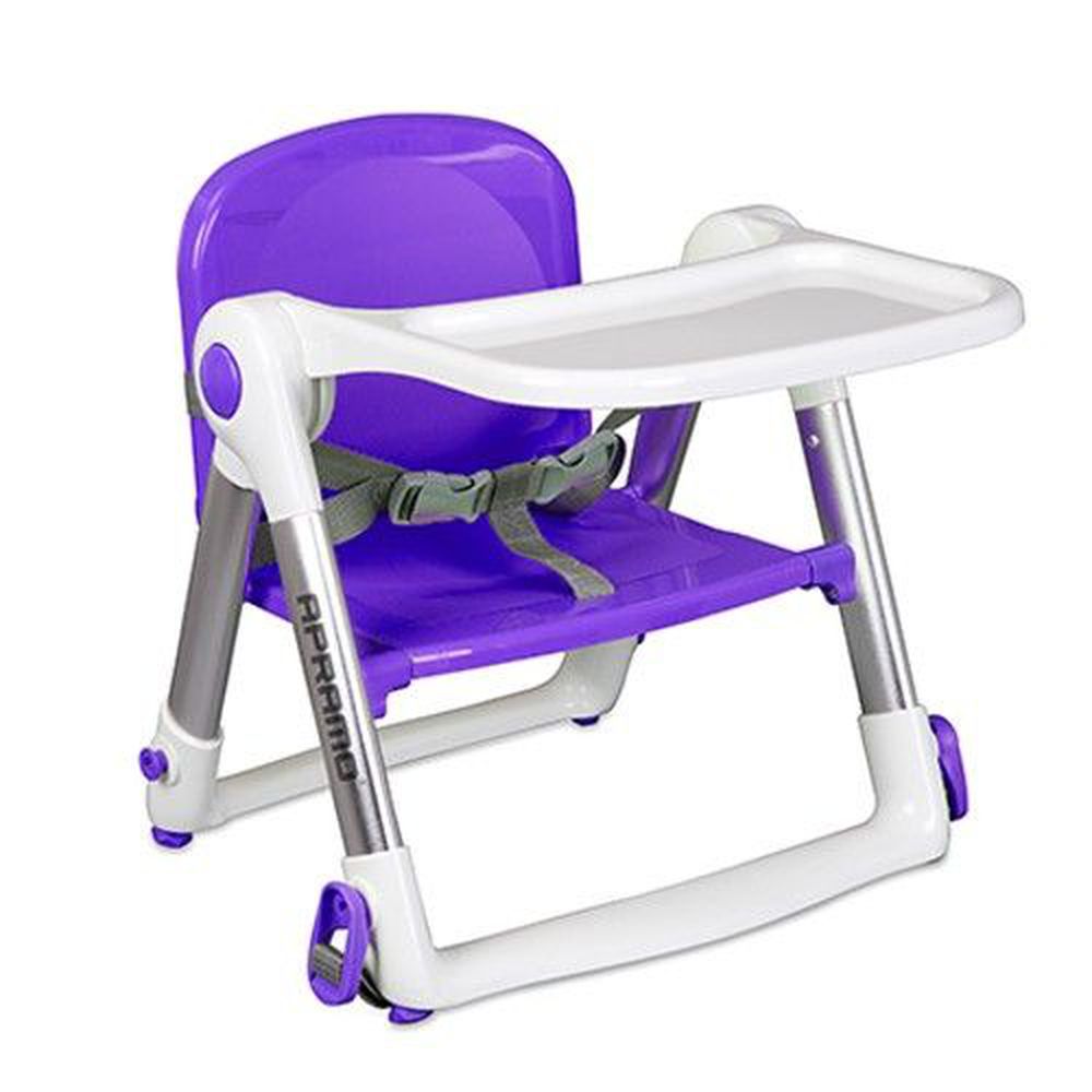 英國 Apramo - 摺疊式兒童餐椅 Flippa Dining Booster-紫色-附簡易提袋.坐墊(顏色隨機)