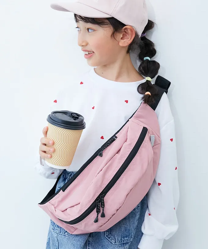 日本 devirock - 飽和色大容量側揹腰包(親子通用)-萊姆黃 (約17x43x11cm)