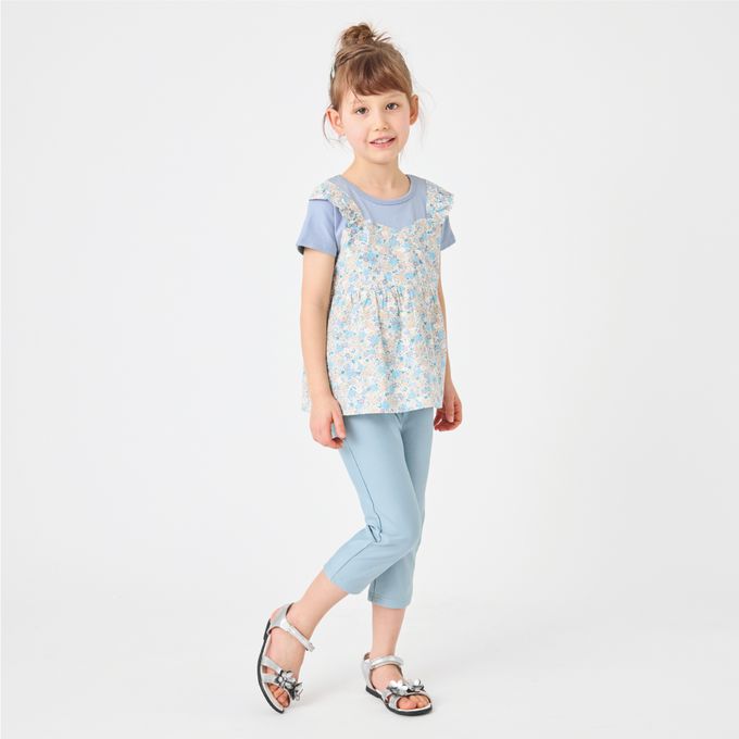 日本 evercloset - 百搭輕量彈性七分褲-海軍藍