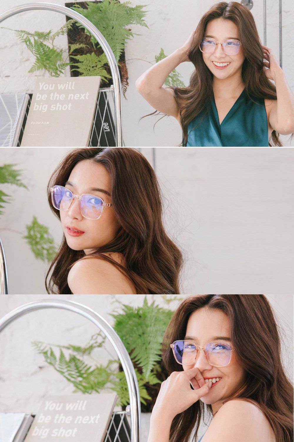 ALEGANT - 個性玩色復古透視感彗星棕TR90輕量幾何方框UV400濾藍光眼鏡