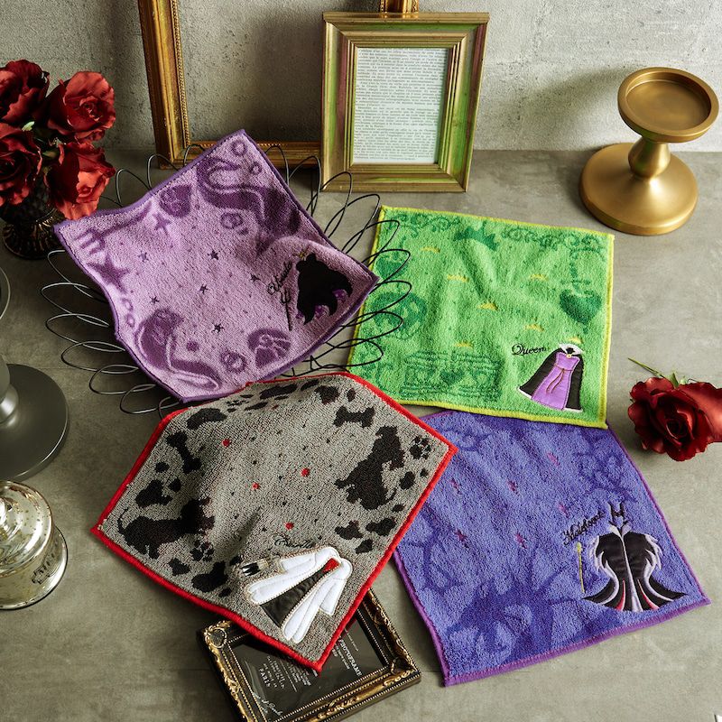 日本千趣會 - 迪士尼純棉刺繡方巾/小手帕-壞皇后系列-白雪皇后 (25×25cm)