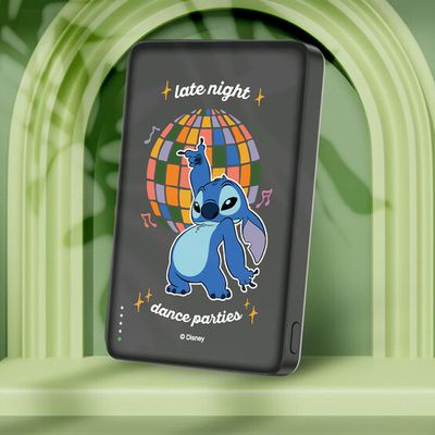 Disney 迪士尼 - ✂附wh貼紙 迪士尼 20W PD超薄磁吸無線快充行動電源 10000mAh-迪斯可史迪奇