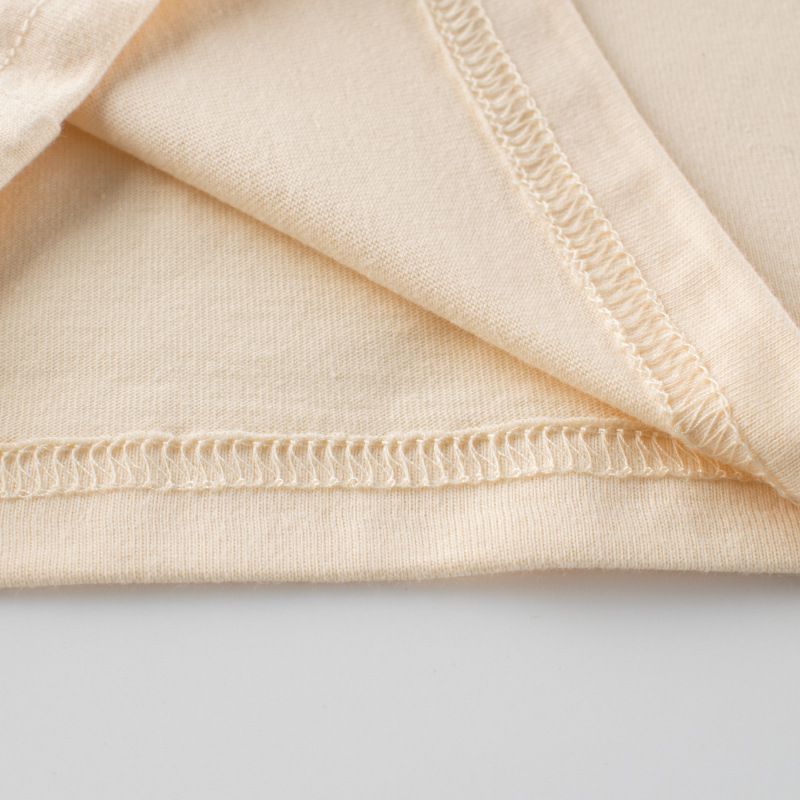 純棉圓領長袖上衣-森林好夥伴-磚紅+杏