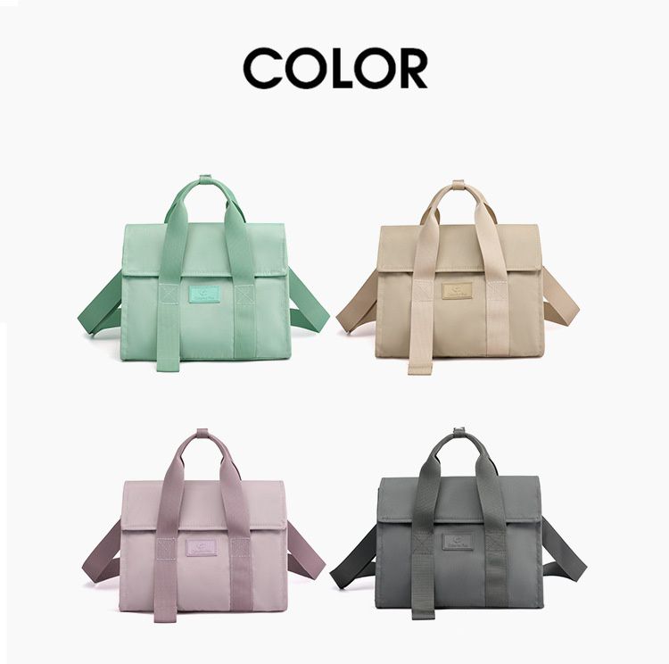 學院風防潑水單肩/斜背包-灰色 (21x29x15cm)