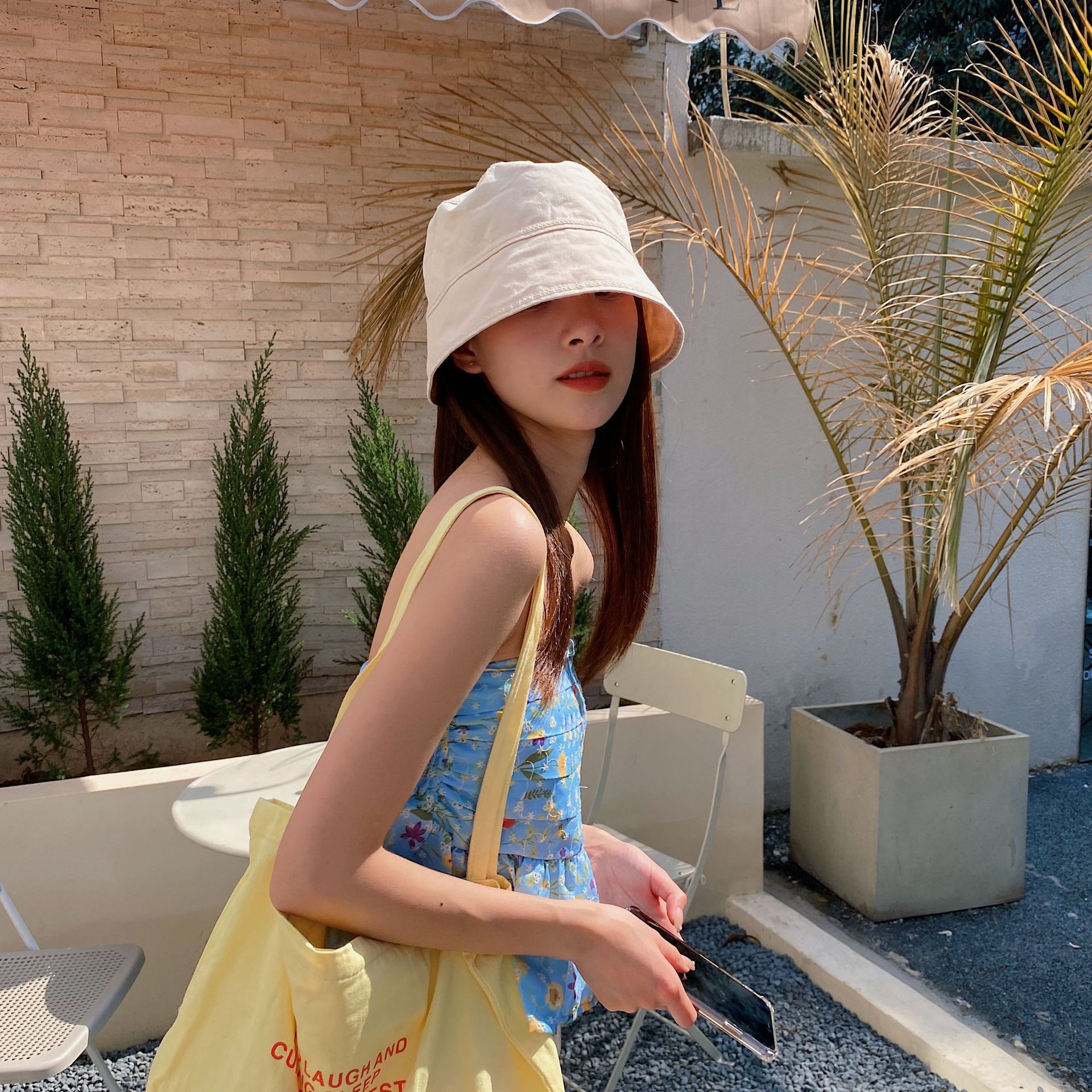 百搭防曬漁夫帽/遮陽帽-粉色 (適合頭圍56-58cm)