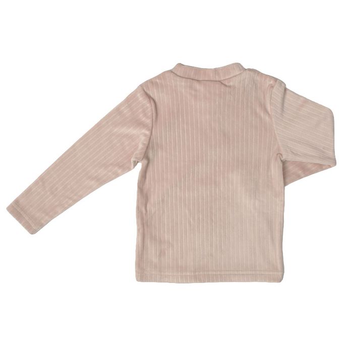 akachan honpo - 長袖軟綿彈性休閒上衣-粉紅色