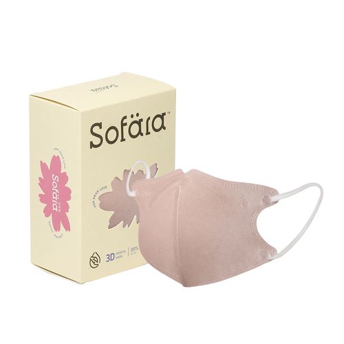 幼童3D空氣口罩-紫藤花款-3-6歲適用-30入/盒