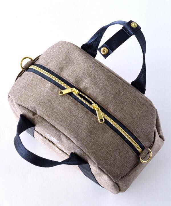 日本 Anello - 2way 10pocket 斜跨波士頓包-丹寧 (26cm×19cm×12cm)