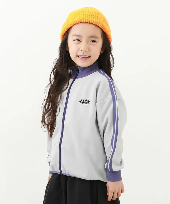 日本 devirock - 小立領側線條運動風夾克-象牙白