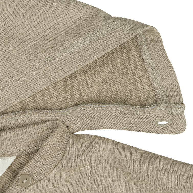 akachan honpo - 連帽外套 粗節紗-毛圈內裡-咖啡色