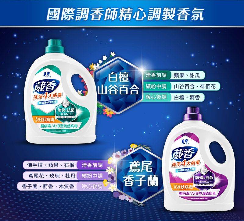 毛寶 maobao - 葳香抗菌洗衣精-防霉淨味-2000g