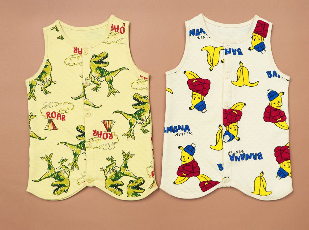 韓國 Mellisse - 韓製鋪棉保暖防踢被-毛毯香蕉