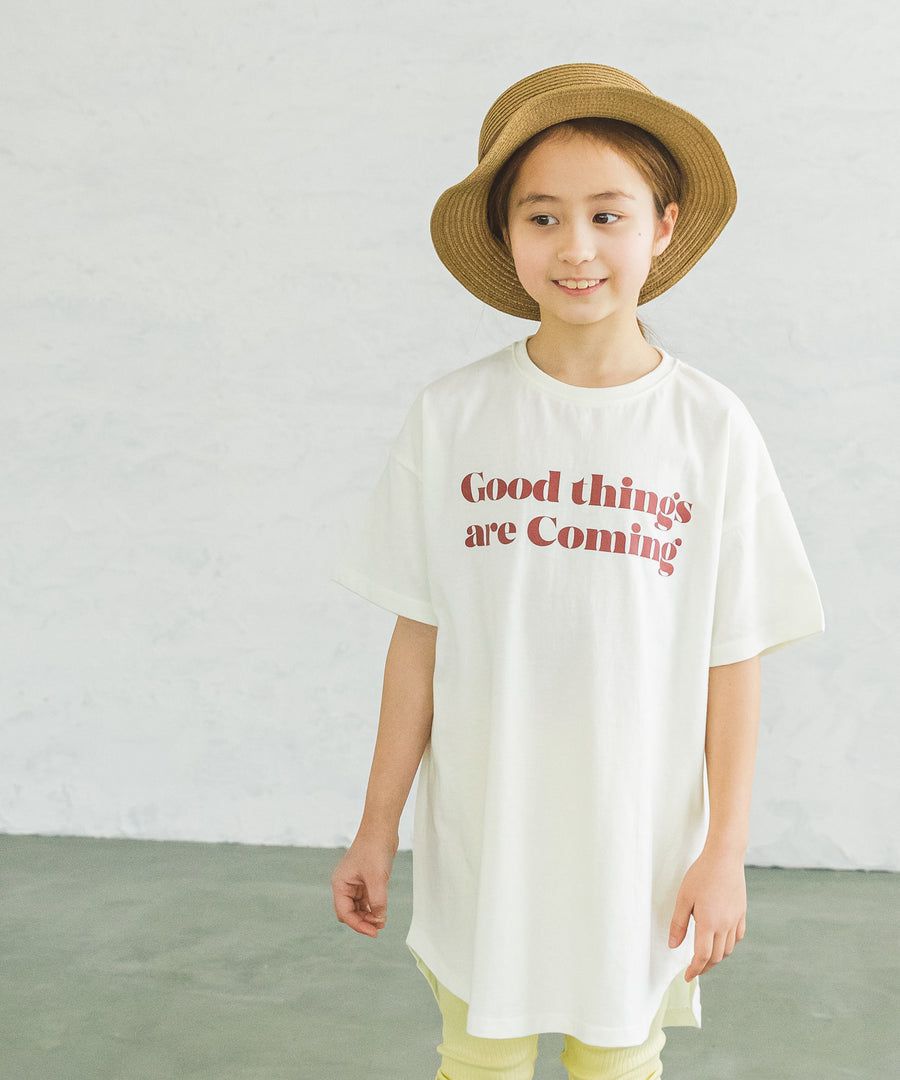 日本 PAIRMANON - 100%柔棉 印花前短後長短袖洋裝-NIPPY-摩卡