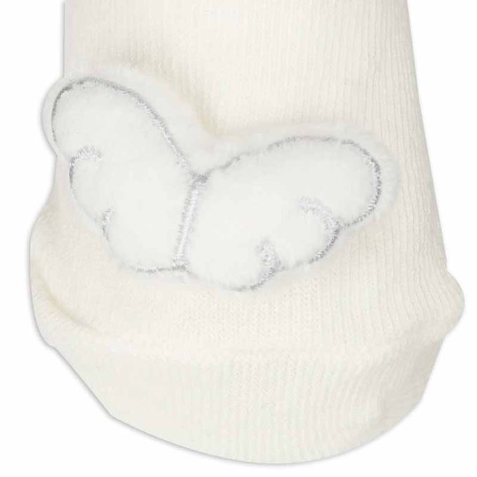 akachan honpo - 附造型裝飾襪-羽毛-米白色 (7～9cm)