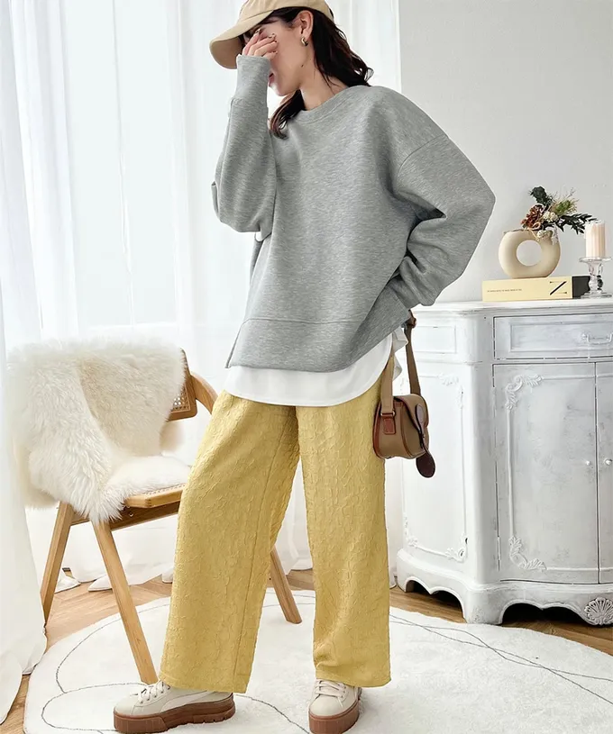 日本 Classical Elf - Java 光澤感柔軟厚磅休閒長袖上衣-黑