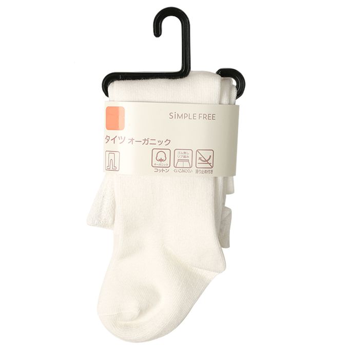 akachan honpo - 有機褲襪 止滑-米白色