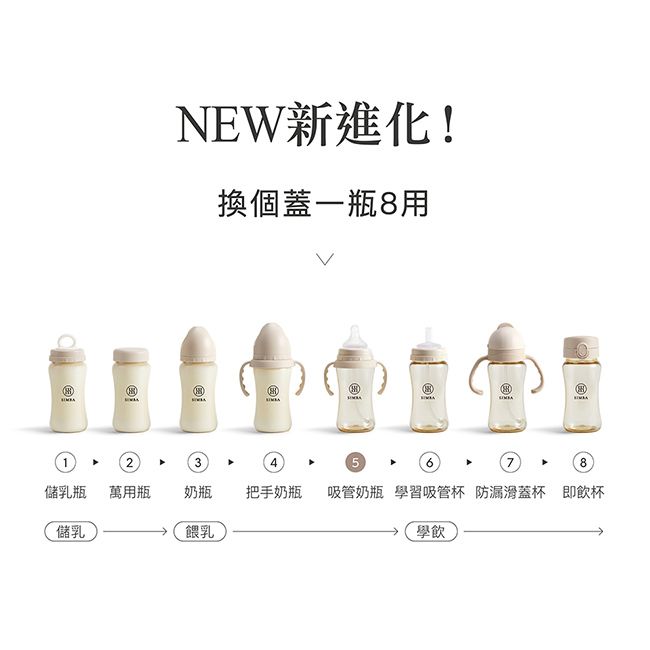 Simba 小獅王辛巴 - 蘊蜜寬口奶瓶蝶型吸管組