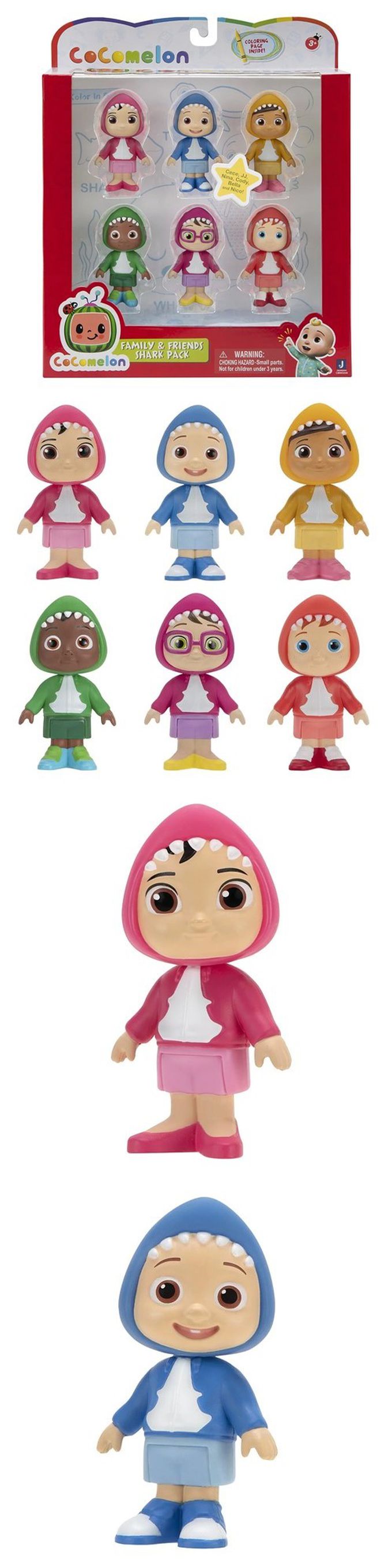 Cocomelon 可可瓜 - 鯊魚系列人偶6入組