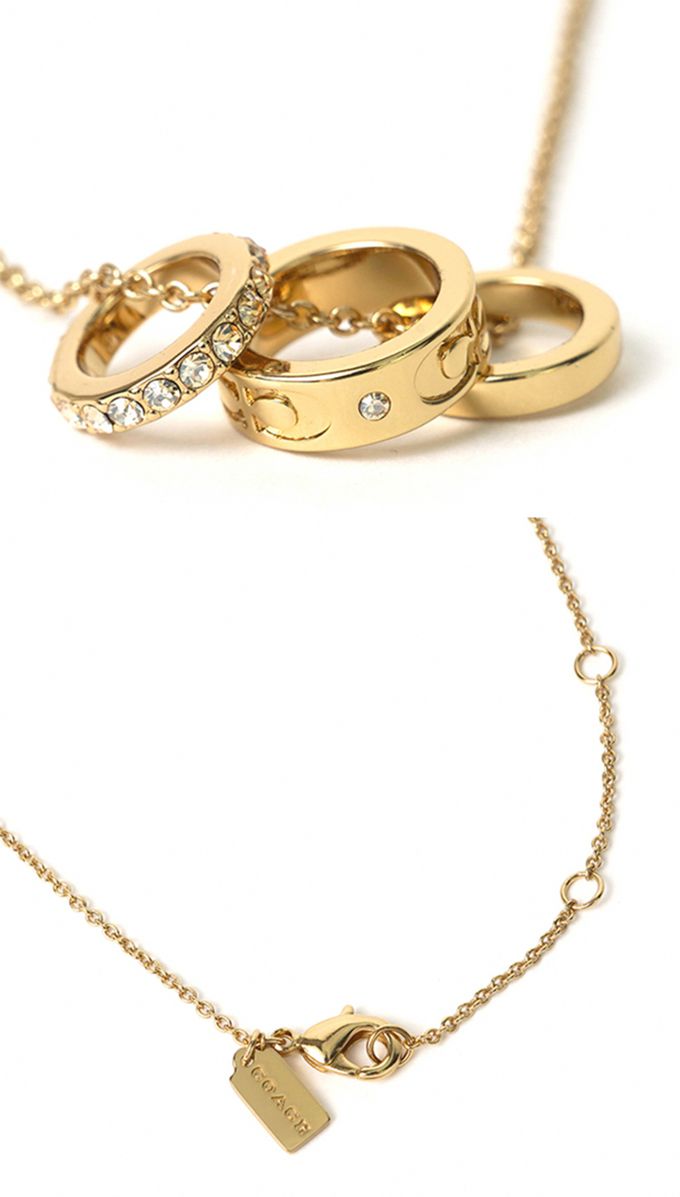 COACH - 三環項鍊 (金色)