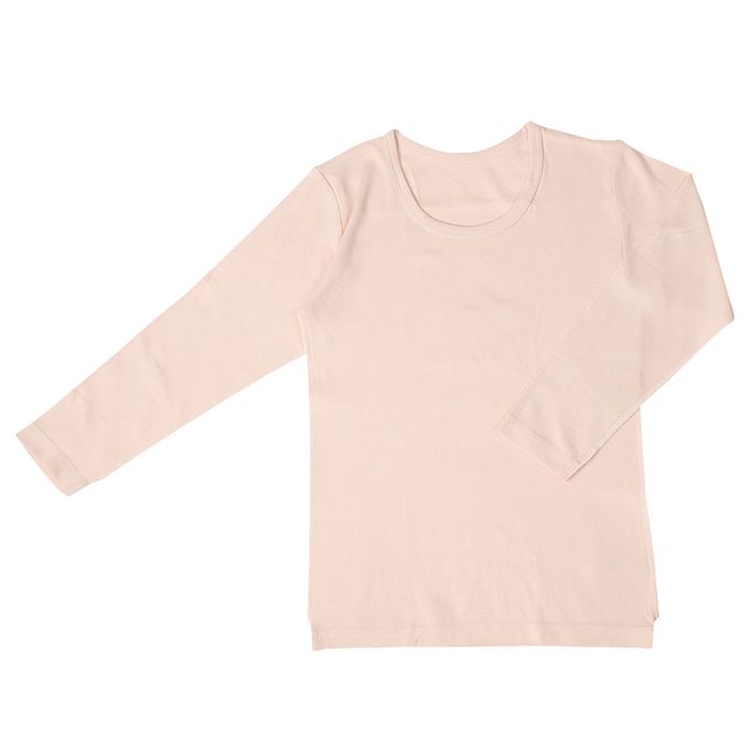 akachan honpo - 長袖圓領速乾上衣-2件組 櫻桃-粉紅色