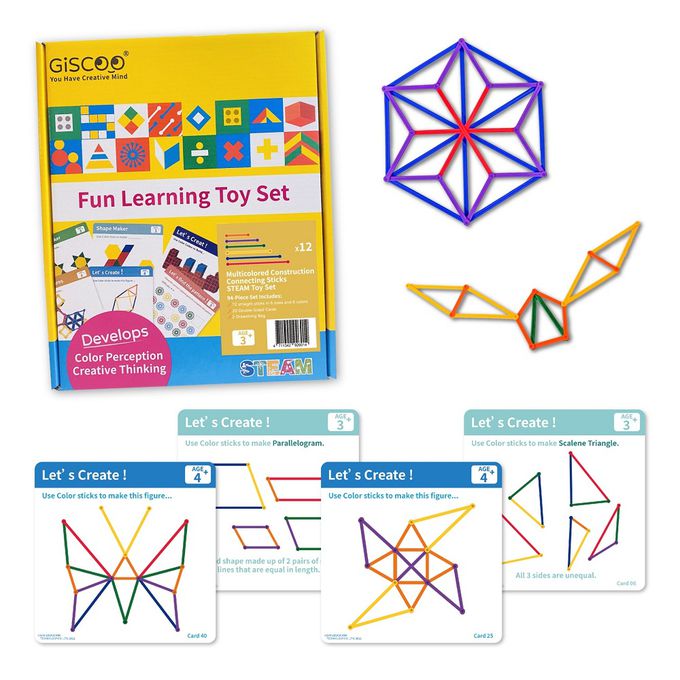京尼教育 - 【Giscoo STEAM系列】幾何扣條益智教具組