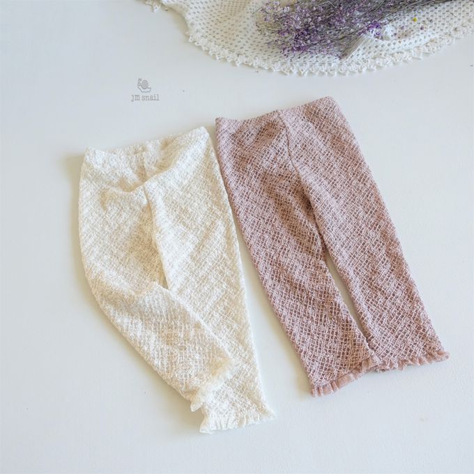 韓國 Jmsnail - 鬆緊腰壓紋彈性內搭褲-乾燥玫瑰粉