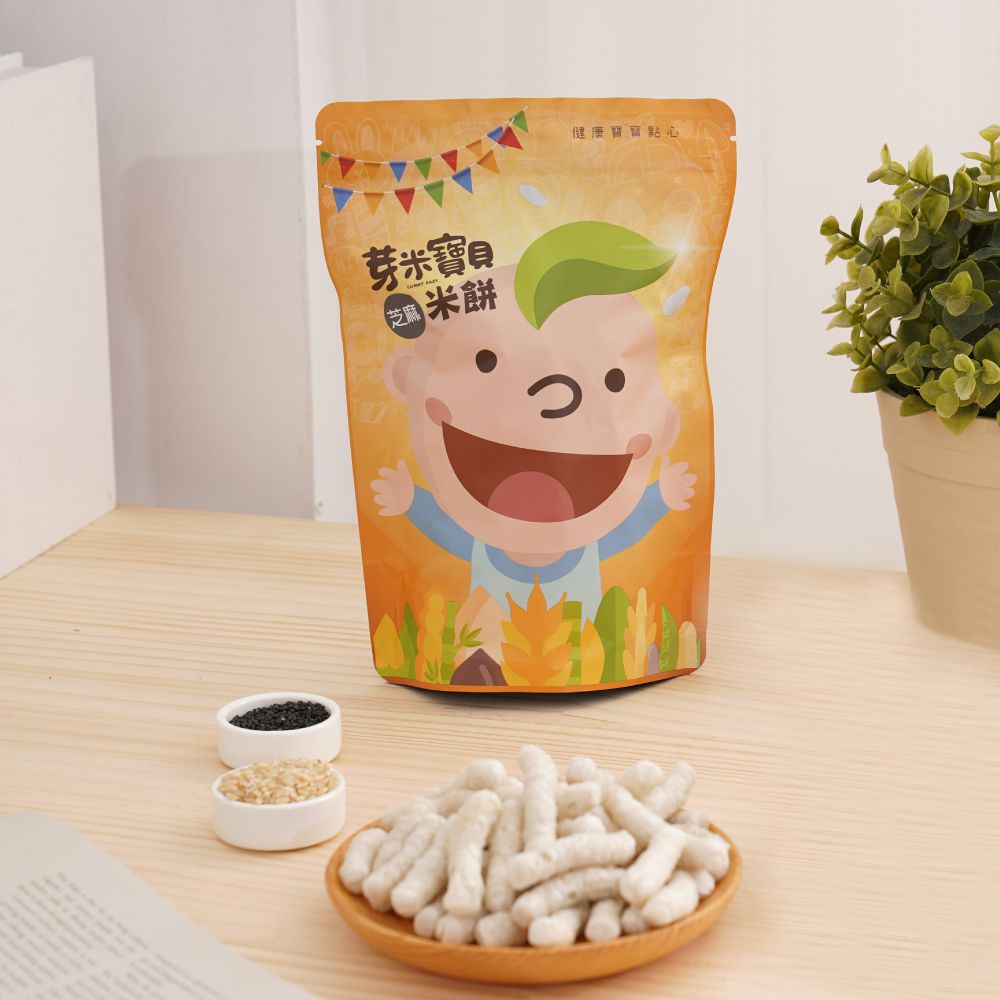 芽米寶貝 - 棒狀米餅（芝麻）-5m+-常溫-50g/包