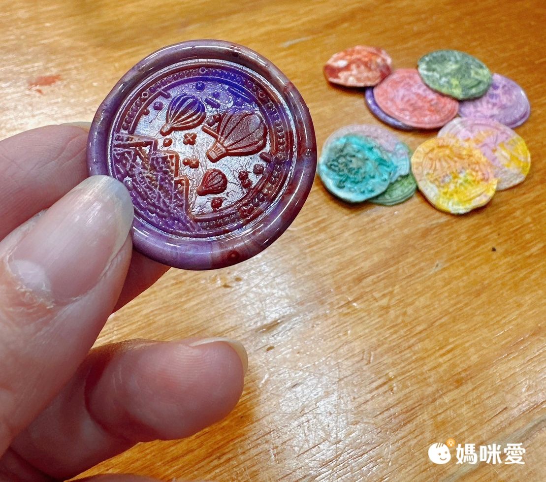 韓國 Sealhouse - 馬卡龍色迷你火漆章禮盒組-卡通美女與野獸-火漆章(含木柄)+罐粒X2+勺子+小蠟燭X2