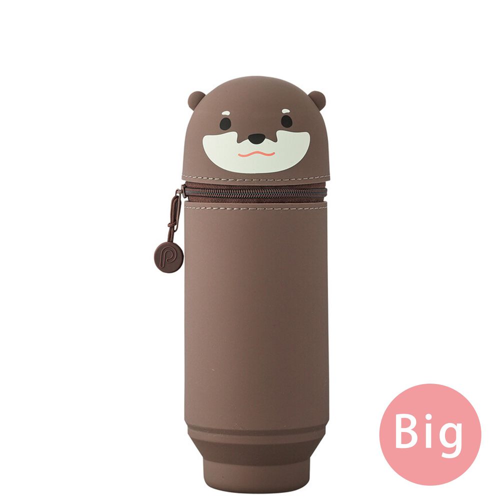 日本文具 LIHIT - 直立式可伸縮鉛筆盒(22支筆)-水獺 (Big size)